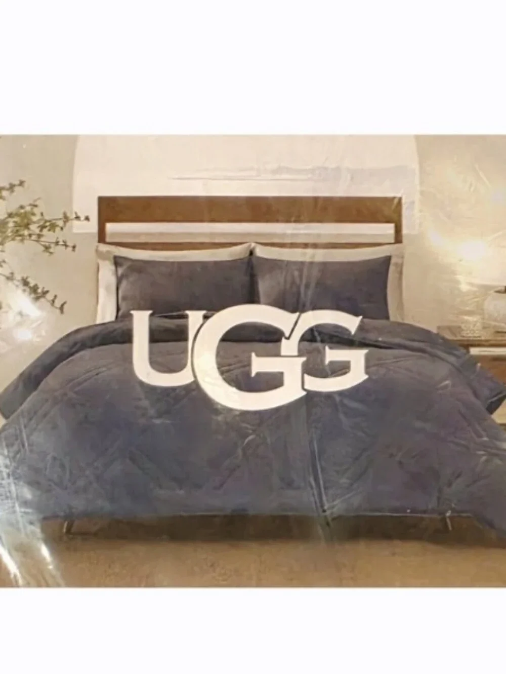 UGG Haven Full/Queen Comforter Set- Pacific Blue